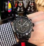 New Copy Tag Heuer Carrera Heuer 01 Black Steel Watch 43mm